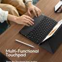 CHESONA for iPad Air 11 Inch Case with Keyboard M3/M2 (2025/2024), 7Color Backlight, MultiTouch Trackpad, 2 Wireless Channels, for iPad Pro 11 (4th/3rd/2nd/1st Gen) & iPad Air 5th & 4th Gen, Black