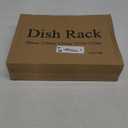 Dish Drying Rack - Small Dish Rack for Kitchen Counter, Stainless Steel Dish Drainer with Utensil Holder and Drainboard (Black)