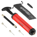 SPORTBIT Ballpump for Sports Balls - Basketball Pump for Sport Balls - Football & Soccer, Basketball, Volleyball Pump, Swim Inflatables - Hand Air Pump with 3 Needles, Nozzle, Extension Hose, Pouch 