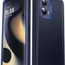 LeYi for Motorola Edge-2024-Case: Moto NOT FIT Edge 50/ G 5G 2024 3 in 1 Heavy Duty Rugged Cover, Shockproof Cell Phone Android Phone Funda para Edge2024 5G 6.6", Blue