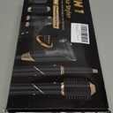 6 in 1 Hair Dryer Brush, Foldable Blow Dryer Brush with Wrap Curler, Detachable Air Hair Styler Curling, Drying,Volumizing, Straightening (Black)