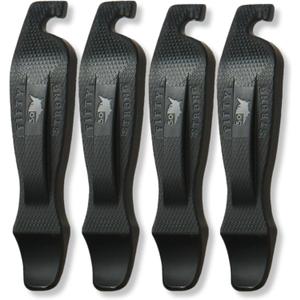 Bike Tire Levers Set of 4 Ultra-Strong Bicycle Tire Removal Tools | Ergonomic Easy-Grip, Interlocking Design | Road, MTB, Gravel & BMX Flat Repair Kit | Made in USA