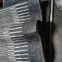 Wonnitar Moroccan 8x10 Area Rugs for Living Room, Washable Large Black Rug for Bedroom, Non-Slip Soft Thin Stain Resistant Boho Tribal Floor Carpet for Dining Guest Room Office (Black,8'x10')