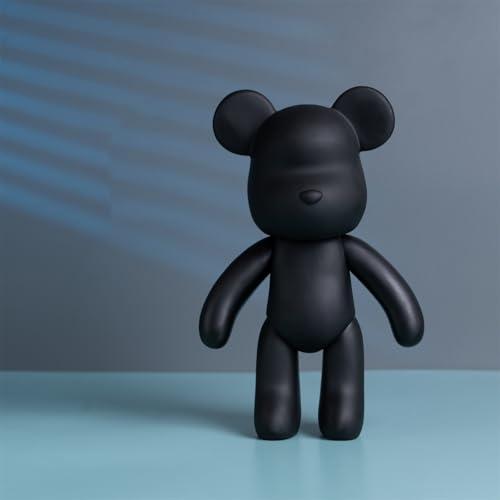 Coniuty Fluid Bear 9 inch Black Mold Figure for Painting and Home Decoration