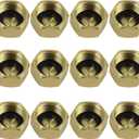 12-Pack Compression Cap, Cap for Water Line with Sealing Rubber Gasket for Sink Shut Off Angle Stop Valve, Practical Accessories for Water Line Plumbing Faucet Hose