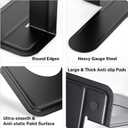 MaxGear 8.5 in Extra Large Heavy Duty Metal Book Ends, Classic Black Premium Bookends for Shelves, Non-Skid Bookend, Book Stopper for Books/Movies/CDs/Games, 8.5 x 5.9 x 7.8 in,3 Pairs