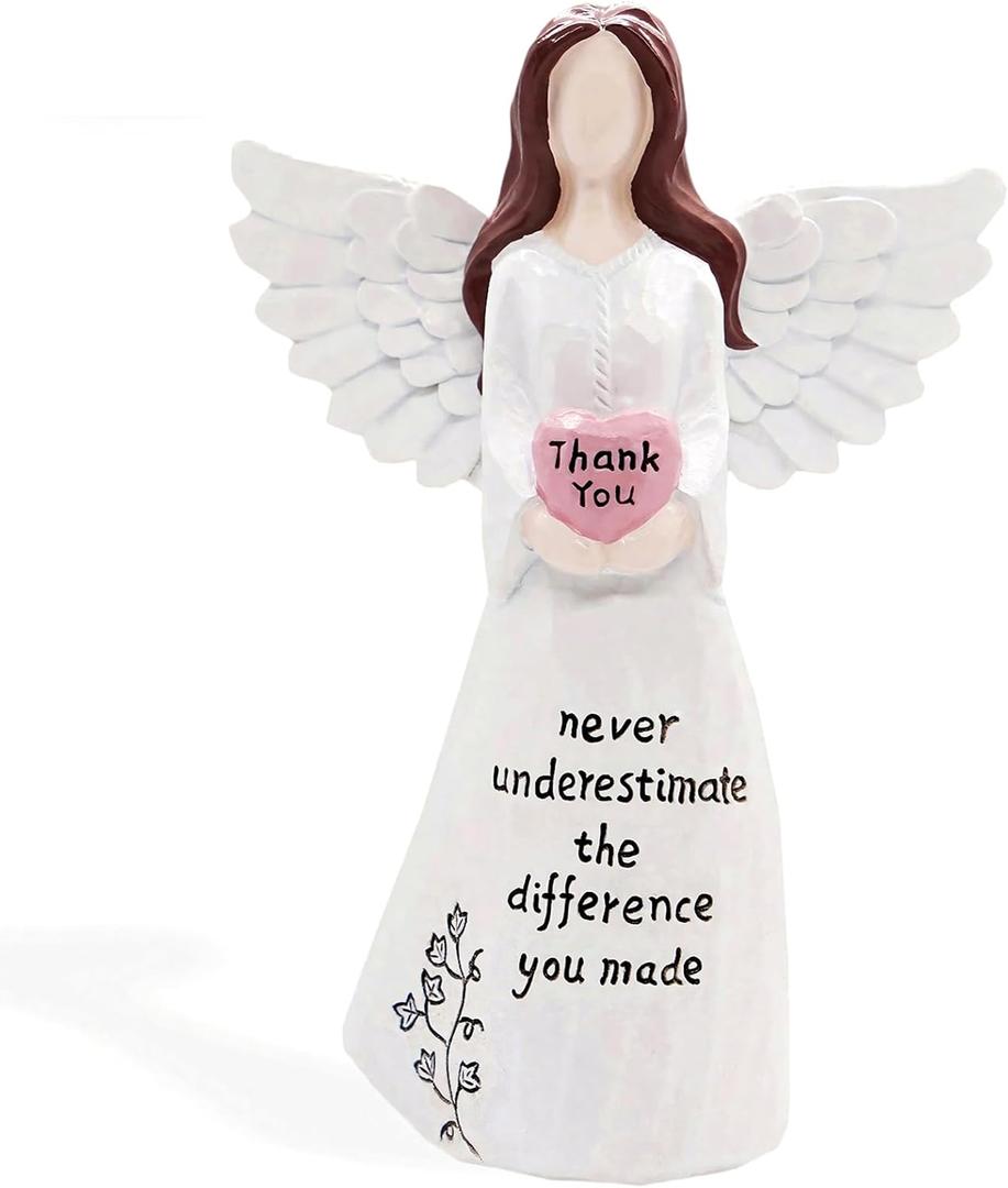 Angel Figurine for Women, Thank You Appreciation Gift for Women, Teacher, Nurse, Therapist, Friend, Coworker, Caregiver