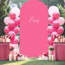 Hot Pink Arch Cover, 7.2FT Spandex Fitted Wedding Arch Stand Covers Round Top Chiara Backdrop Cover for Birthday Party Ceremony Banquet Decoration