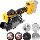 3" Mini Circular Saw Compatible With DeWalt 20V MAX Battery(NO Battery) Cordless Cut Off Tool with Brushless Motor,3" Blades,19500RPM,Removable Dust Cover for Metal/Wood/Tile/Plastic (Yellow and Black)