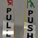 Pair of Silver Push & Pull, Strong Adhesive, Aluminium Door Signs - Generic Door Sign for business, restaurants, bars, hotels, schools, cafe. Shipped Globally.