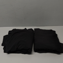 ABCCANOPY 2PCS 6 ft Spandex Table Cover Open Back Fitted Polyester Tablecloth Stretch Washable Tablecover Table Toppers Black
