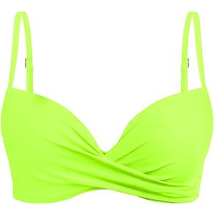 Aqua Eve Women Underwire Bikini Top Only - 2025 Push Up Swim Top Padded Bra Swimsuit (Large, Neon Green)