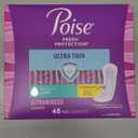 Poise Ultra Thin Incontinence / Bladder Control Pads, Light Absorbency, Regular Length, 144 Count