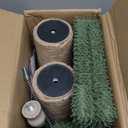 ANWA 35" Tall Cat Scratching Post for Kitten and Large Cats, Scratching Post for Indoor Cats with Self-Grooming Rubber Brush, Cat Sisal Post with Simulated Leaves