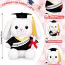 Hollowfly 9 Inch 2026 Graduation Rabbit with Cap, Gown and Diploma, Adult 2026 Graduation Keepsake Gifts Decoration Party Gifts for Him or Her