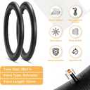 Hycline 26X1 3/8 Bike Tire Set: 2-Pack (37-590) Folding High-Density Bicycle Tires with Schrader Tubes & Tire Levers Fits Vintage 261 3/8 City/Commuter Bikes