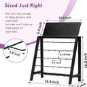 Poyilooo Jewelry Display for Vendors, 30 Hooks Wood Earring Bracelet Display for Vendors Selling with Adversitsing Board, Large Capacity Jewelry Display Holder Stands Rack for Earring Cards Keychain, Black