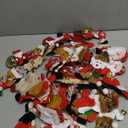 Jerify 32 Pcs Christmas Tree Plush Ornaments Bulk Santa Snowman Bear Hanging Decorations Pendant Plush Doll Ornaments for Holiday Party Decor Festival Gift