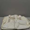 Gym Bag with Yoga Mat Holders, Carry On for Pilates Women & Men with Laptop & Shoe Compartment Large Duffle Travel Weekender Tote with Key Ring Clip Personal Item Workout, Easy to Clean - Beige