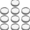 Geesatis 10Pcs Flower Mason Jar Insert Lid,Stainless Steel Flower Glass Bottle Covers Grid Lids,Flower Mason Lid Insert Grid for Easy Flower Arranging