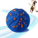 Interactive Dog Ball - Smart Dog Toy for Small & Medium & Large Dogs, Automatic Moving, Rotating & Bouncing, E-TPU Material, Interactive Dog Toys for Aggressive Chewers (Blue)