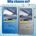 24"+20" Windshield Wipers With 11" Rear Wiper Blade Sets Automotive Replacement for Kia Soul 2010-2019,Easy For Installation (Pack of 3)