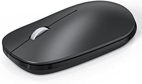 OMOTON Bluetooth Mouse for iPad and iPhone (iPadOS 13/ iOS 13 and Above), Ultra-Thin Wireless Mouse Compatible with Bluetooth Enabled Computer, Laptop, PC, Notebook, and Mac Series, Matte Black