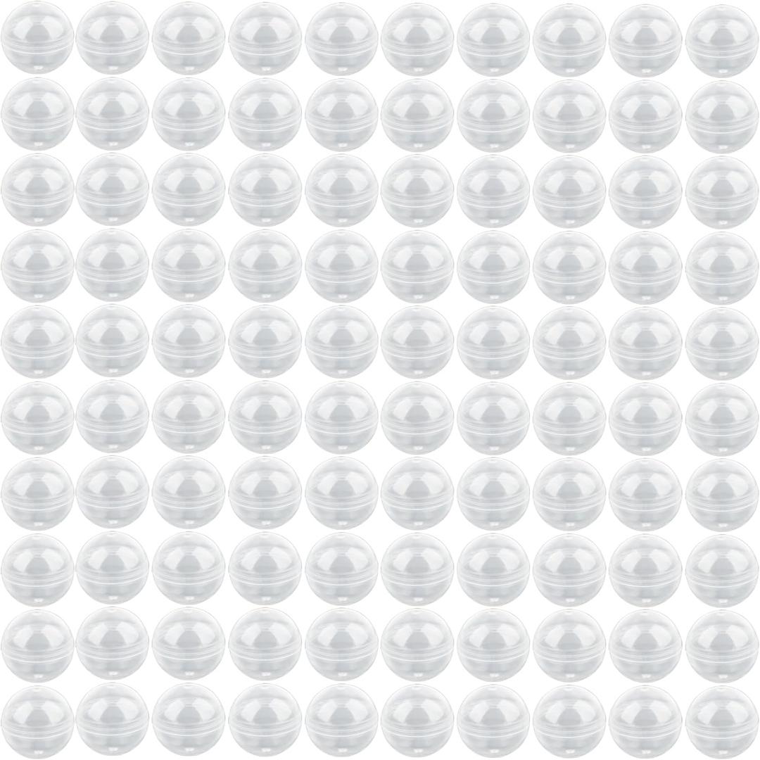 Conagel 240 Pcs Gumball Vending Machine Capsules 1.1 Inch Clear Round Capsules Empty Plastic Containers Toy Capsules for Birthday Gifts Prizes Party Favors Easter Basket Stuffers