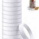 Plastic Mason Jar Rings Wide Mouth Reusable Canning Bands Replacement for Metal Rings, Easy Grip Non Slip Edge, Rust Free Screw Bands for Mason Jars(12 Pcs)