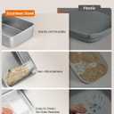 Feandrea 1 Pack Stainless Steel Cat Litter Box, for Cats up to 33 lb