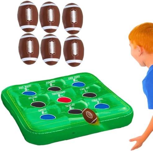 Multicolor Inflatable Football Toss Game - 27" x 27" (1 Pc.) - Durable Material, Exciting Party Activity for Kids & Adults - Perfect for Indoor & Outdoor Fun