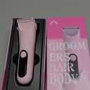 Bikini Trimmer for Women,Cordless Pubic Hair Trimmer,IPX7 Waterproof & LED Display Ladies Electric Razors Body Hair Trimmers for Underarm Leg Arm,Gifts Pink