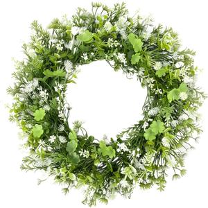Pinkpum St Patricks Day Decor Wreath Flower Home Lucky Shamrock Spring Summer Party Decor Outdoor Indoor Farmhouse Front Porch Wall Window Door
