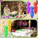 Wesiti 100 Pcs King Cake Mini Jesus Figure 1.2 Inch Easter Resin Jesus Figure Christian Mini Colorful Nativity Figurines for Easter Egg Filler and Basket Stuffer King Cake Toppers Party Decorations (Multicolor)