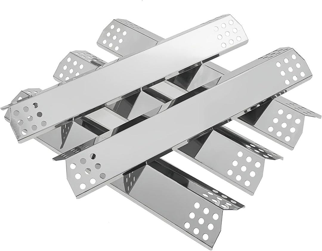 SafBbcue 16" Grill Heat Plate Shield, Burner Cover Replacement for Jenn-Air 720-0709, 720-0336B, Kitchen Aid 720-0745B, Nexgrill 720-0709, Stainless Flame Tamer 5-Pack