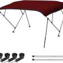 Naviskin 3 Bow & 4 Bow Bimini Top for Boats, 10 Colors, 13 Sizes