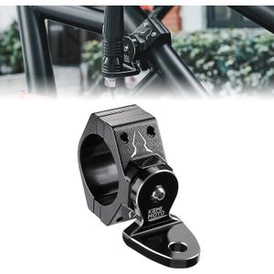 KEMIMOTO Whip Light Mount 1-Pack, Heavy Duty CNC Machined Aluminum 360 Adjustable UTV Whip Mount, Fit 1.75"-2" Roll Bar, Fit Light Flag Antenna