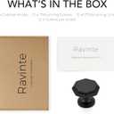 Ravinte 10 Pack Matte Black Kitchen Cabinet knobs Single Hole Drawer Pulls for Bathroom, Dresser Drawer and Cupboard Hardware