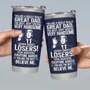 Gifts for Dad from Daughter, Son, Kids on Fathers Day, Christmas, Birthday - Funny Fathers Day Tumbler - Present for Father - Dad Tumbler 20oz Stainless Steel