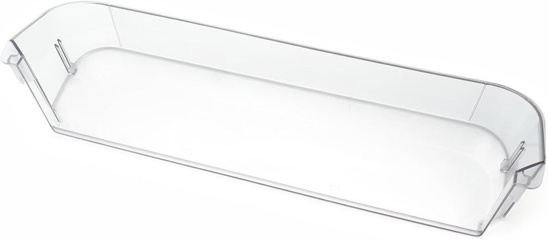 2932575059 Refrigerator Bottom Door Shelf Compatible With Dometic Americana II RV Refrigerator, Fridge Bottom Door Shelf Bin Clear 17-3/4"W x 4-5/8"L x 4-1/4"H Back, 2-5/8"H Front