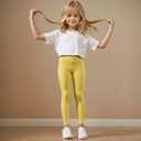 Wildarms Girls Leggings - Shimmer Dance Pants for Festive Wear for Yoga, Workouts,Casual wear (Yellow)
