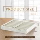 Amylove 2 Pcs Sunglass Organizer Trays Glasses Stackable Jewelry Trays Sunglass Organizer Display Box (12 Grids,Beige)