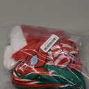 Hillban 3 Pcs Christmas Elf Costume Set Women Short Sleeve Christmas Dress Thigh High Socks Santa Hat (Medium, Bright Style)