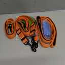 PetBonus Double Lead for 2 Dogs, No Tangle Lead for 2 Dogs, Large, Adjustable, Reflective, Double Leads with 4 Cosy Padded Handles (Orange), Size L
