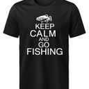 Men's Graphic T-Shirts Short Sleeve Crewneck Tees Fishing T-Shirt Funny Bass Fish Dad T-Shirt (1004) (M)