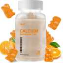 Calcium Magnesium Zinc Gummies with Vitamin D3 & K2 - High Potency Enhanced Absorption, 60 Orange Gummies Flavored, EXP: 11/2026