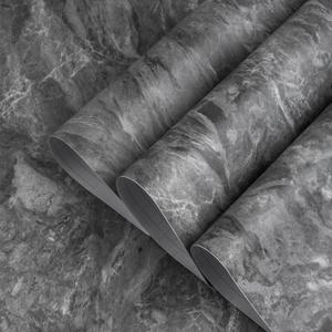TOTIO 24x354inch Gray Marble Contact Paper Textured Grey Granite Wallpaper Peel Stick Countertop Paper Removable Waterproof Adhesive Thick Matte Marble Look Wall Paper Roll Kitchen Table Vinyl Wrap