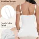 EUYZOU Womens 2PK Tummy Control Shapewear Tank Tops Seamless V-Neck Compression Tank Tops Body Shaper Camisole, Black/White XL