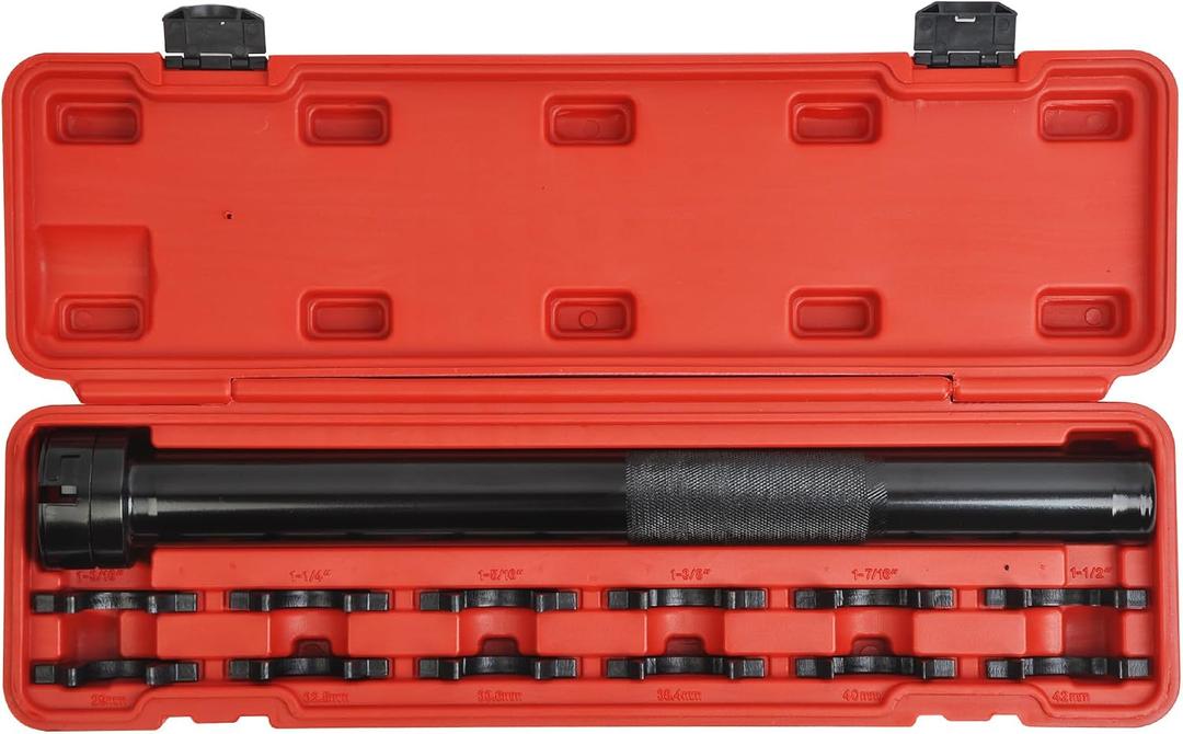 Inner Tie Rod Removal Tool Kit for Tie Rod Removal and Installation with 12 Crowfoot Adapters 1/2 Inch Drive Tube