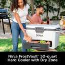 Ninja FrostVault 30qt Hard Cooler with Dry Zone, Integrated Fridge-Temp Dry Storage Drawer, 50QT